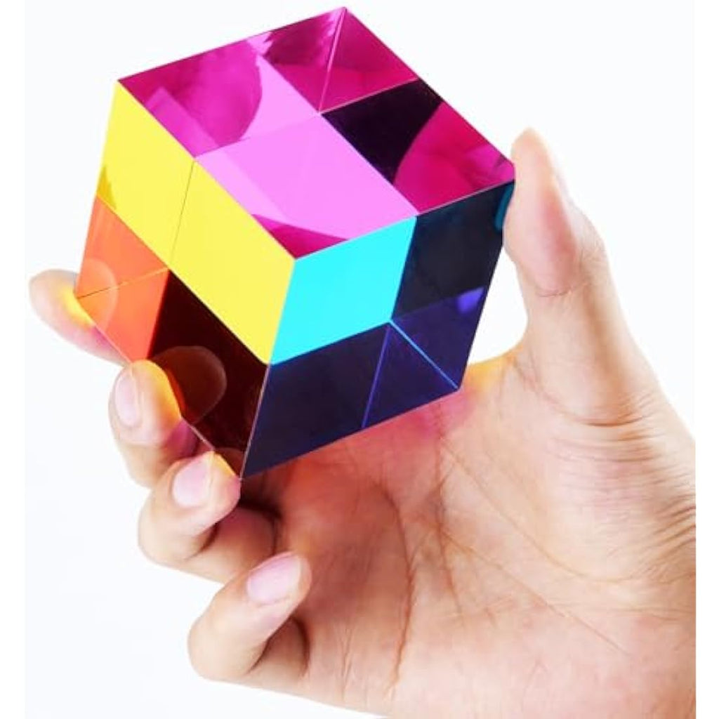 iKeelo Colour Cube (50mm) | Subtractive Color Mixing STEM Desk Toy with Stand