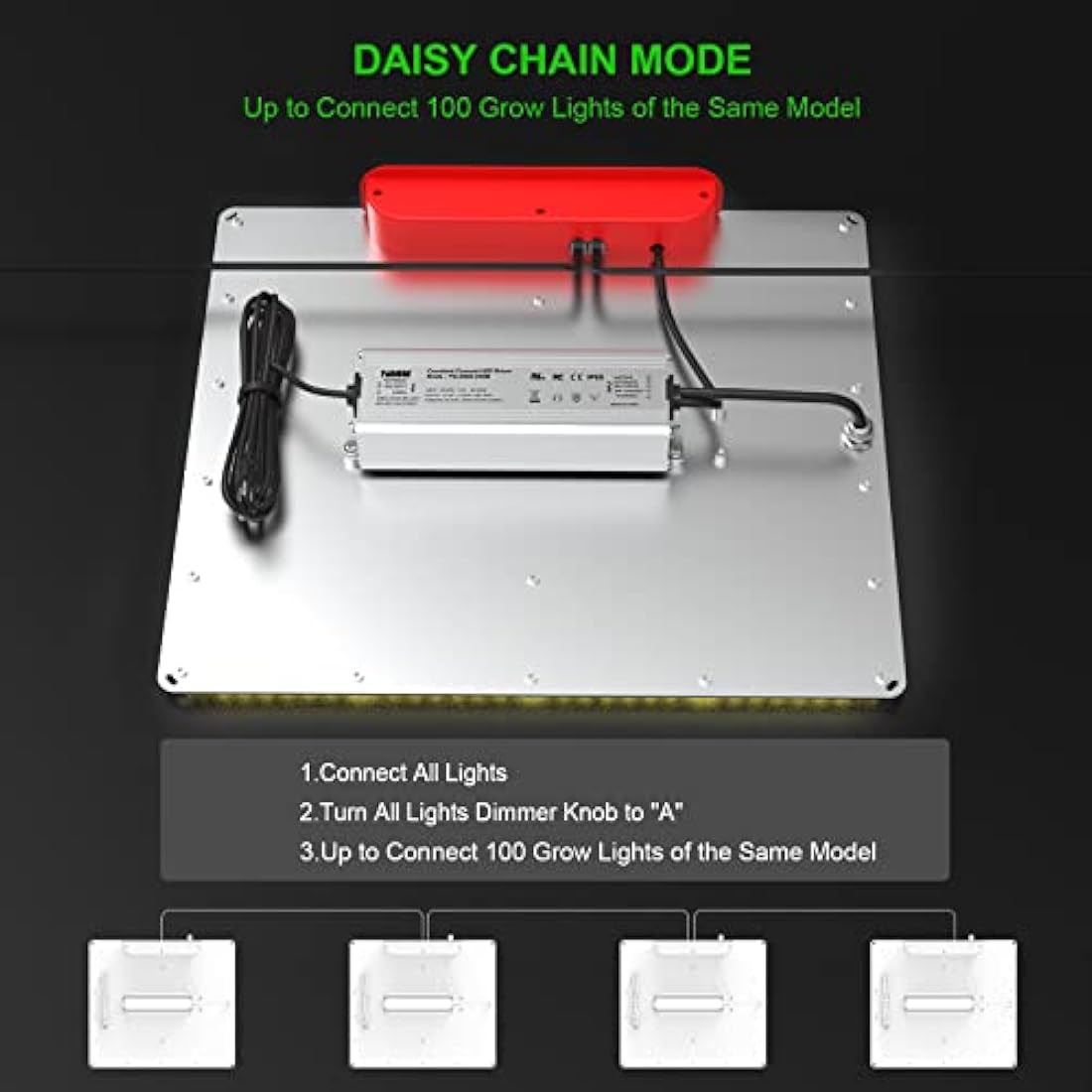 AGLEX K2000 LED Grow Light | Full Spectrum Dimmable Plant Light with UV IR