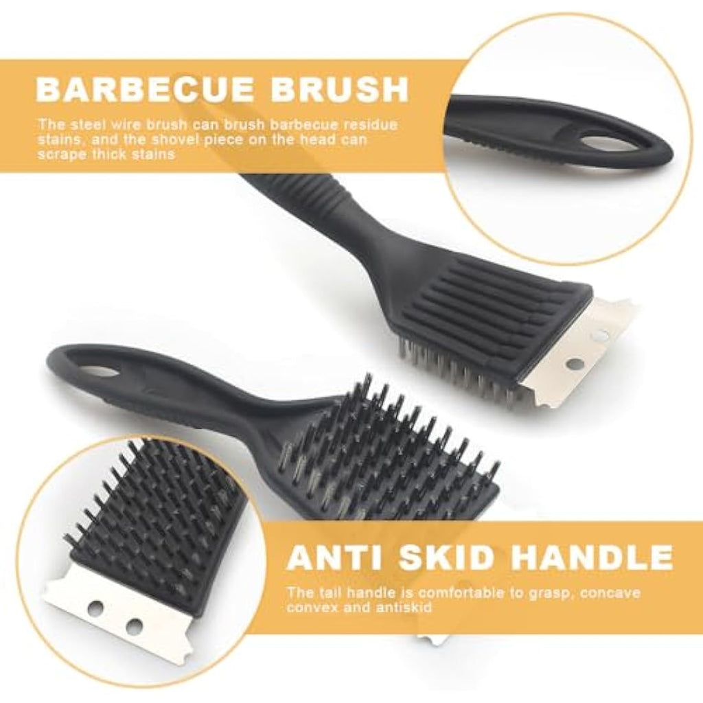 Jolof Store 2-in-1 BBQ Grill Brush and Scraper - Stainless Steel Kit