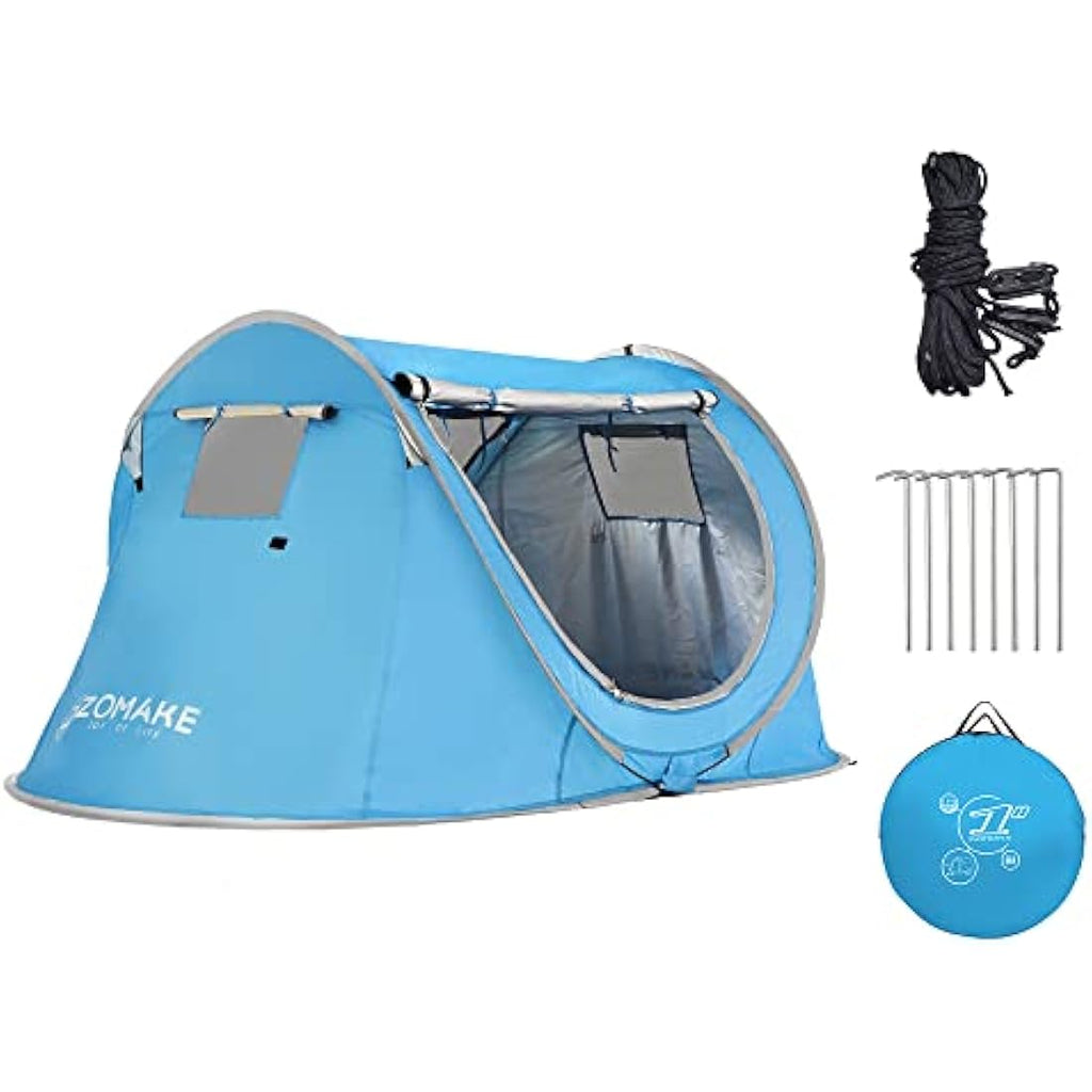 ZOMAKE 2-Person Pop Up Tent – Waterproof Instant Automatic Camping Tent