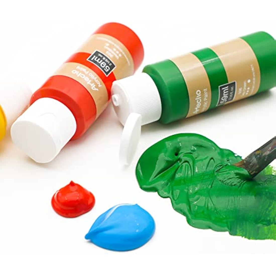 Artecho Acrylic Paint Set - 48 Vibrant Colors for Canvas and Crafts
