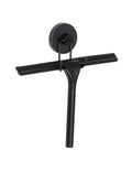 Wenko Black Stainless Steel Shower Squeegee with Vacuum-Loc Wall Mount