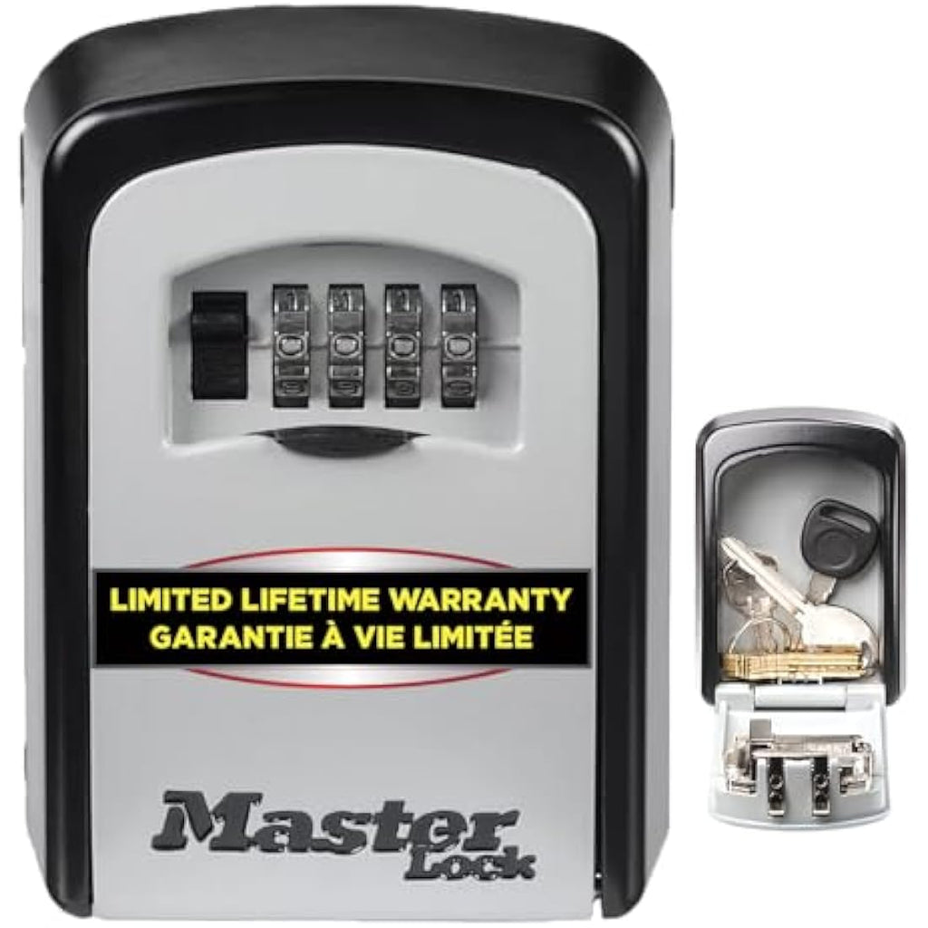 Master Lock Wall Mounted Key Safe – Weatherproof 4-Digit Lock Box