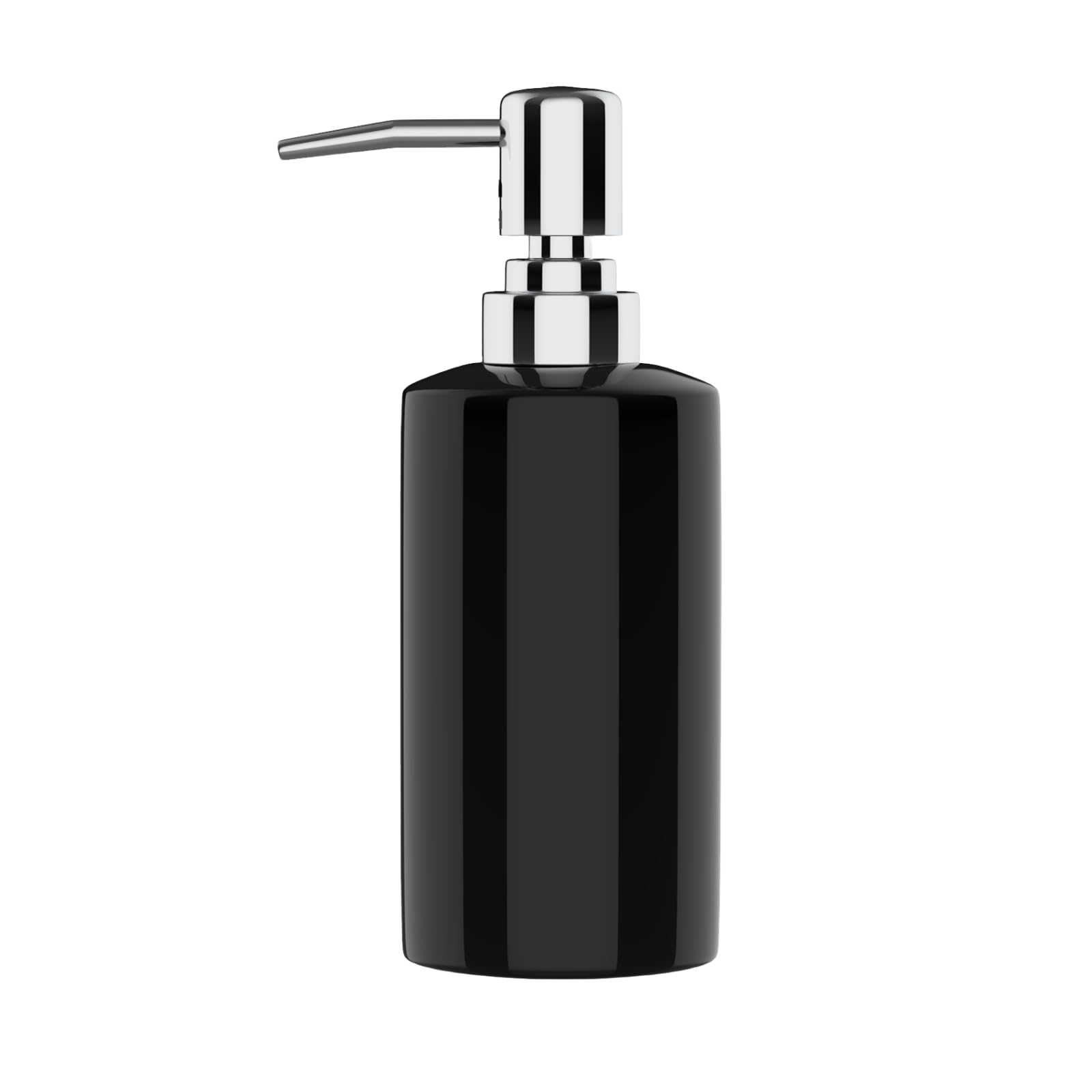 Nuscen Black Ceramic Soap Dispenser – 250ml Square Hand Wash Pump