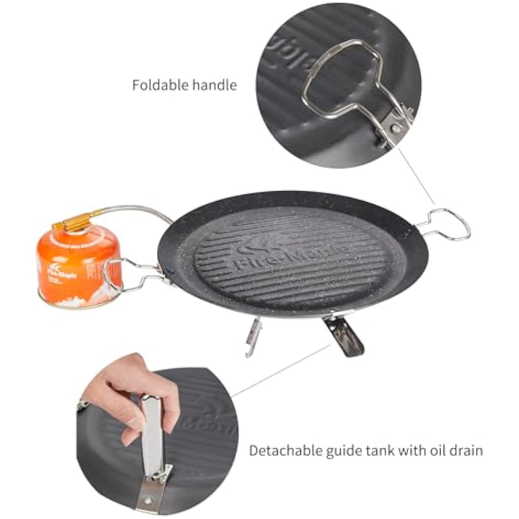 Fire-Maple Nonstick Camping Griddle Plate – 31cm Aluminum Grill Pan