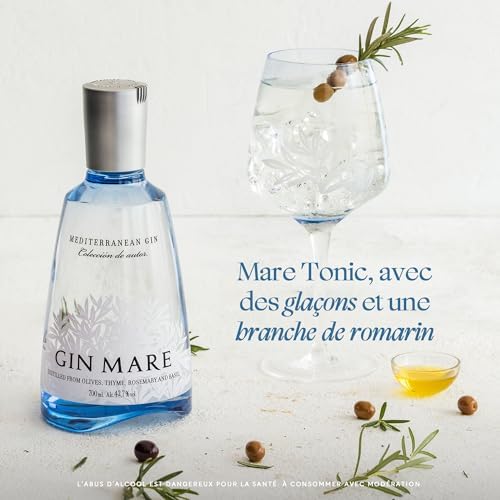 Gin Mare Mediterranean Herbal Gin from Spain – 70cl, 42.7% ABV