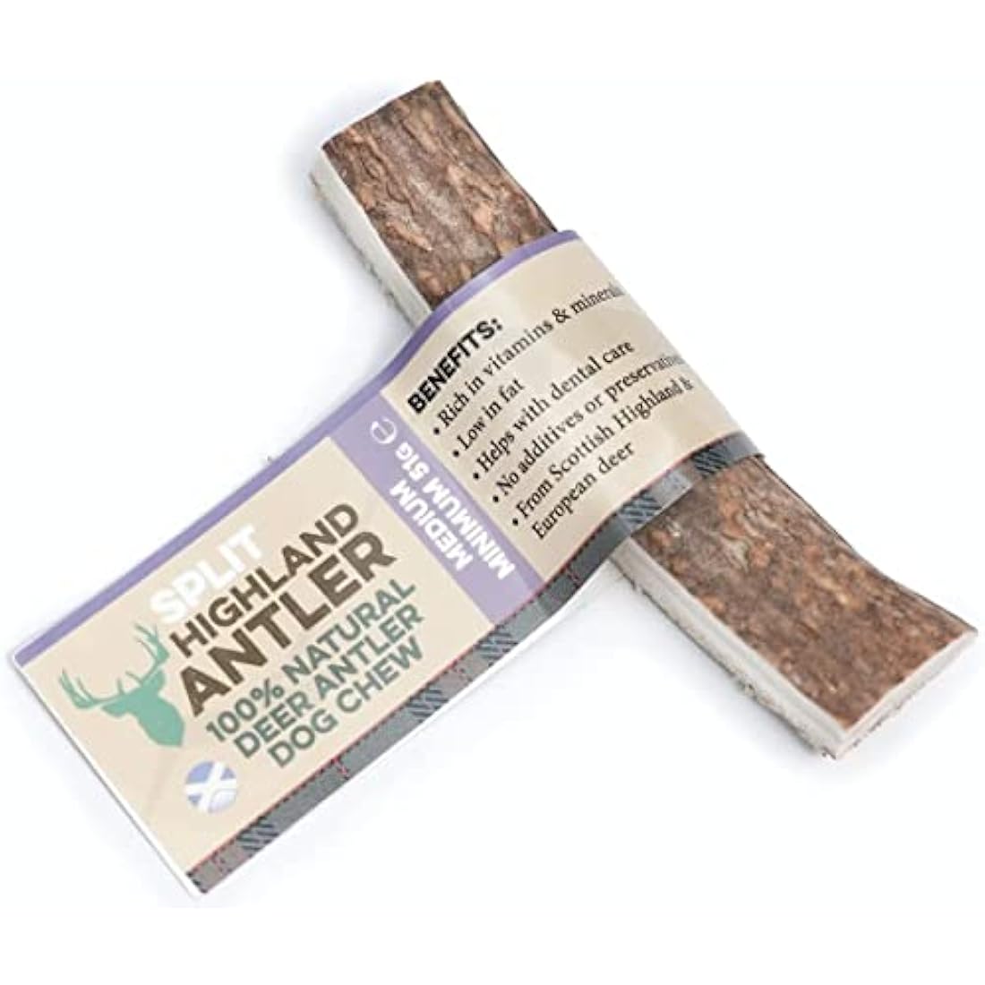 Natural Split Antler Dog Chews | Hypoallergenic (Medium)