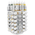 Evemodel 6-Tier Acrylic Spinning Paint Rack Organizer - 84 Bottle Holder