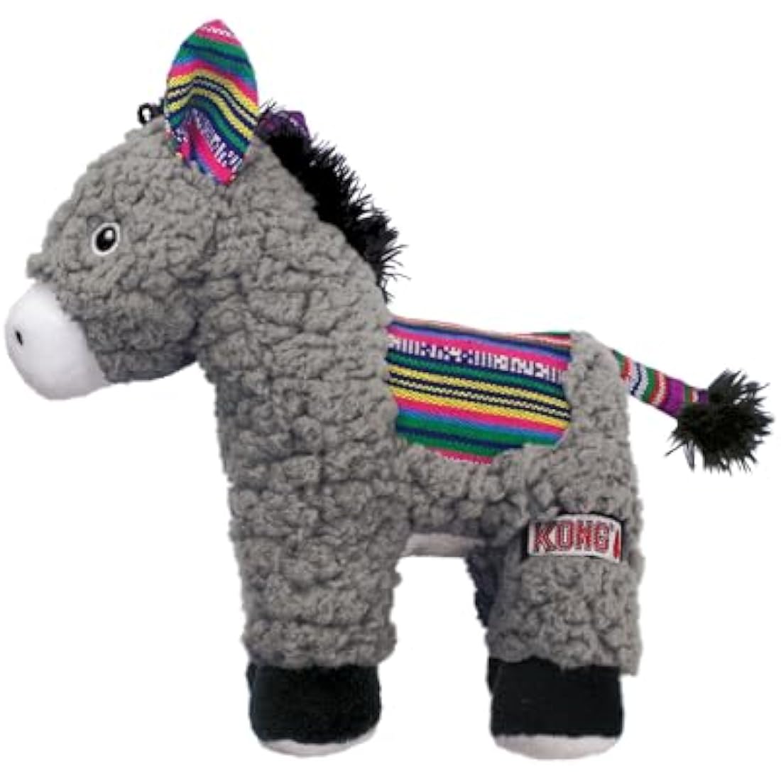 KONG Sherps Donkey Plush Dog Toy – Durable Squeaky & Crinkle Toy