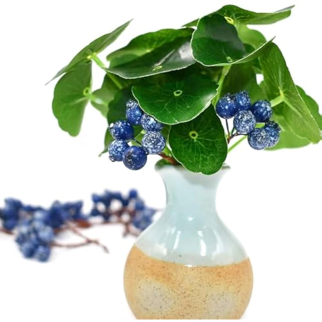 Jolof Store Artificial Blueberries – 20 Pack Fake Fruit for Home Decor