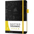 Clever Fox Dotted Journal 2.0 – A5 Dot Grid Notebook, 120 GSM, Black