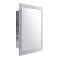 iBathUK Bristol Sliding Door Mirror Cabinet | Stainless Steel 660x480mm