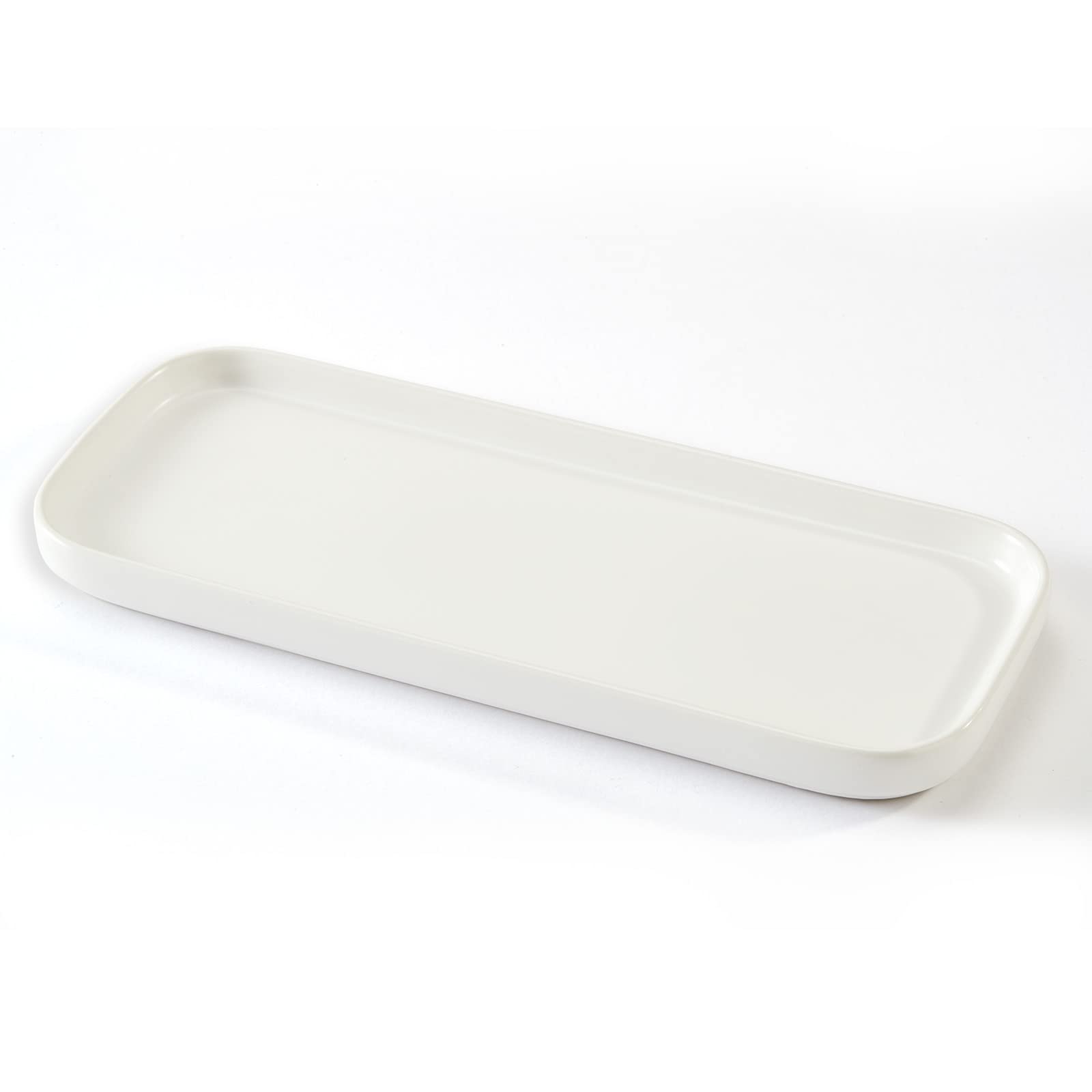 CosyCorner Ceramic Bathroom Tray – White Vanity Organizer & Jewelry Dish
