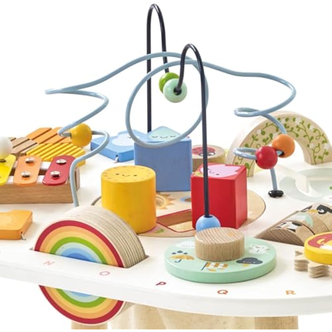 Le Toy Van Wooden Activity Table - Rainbow Xylophone & Shape Sorter
