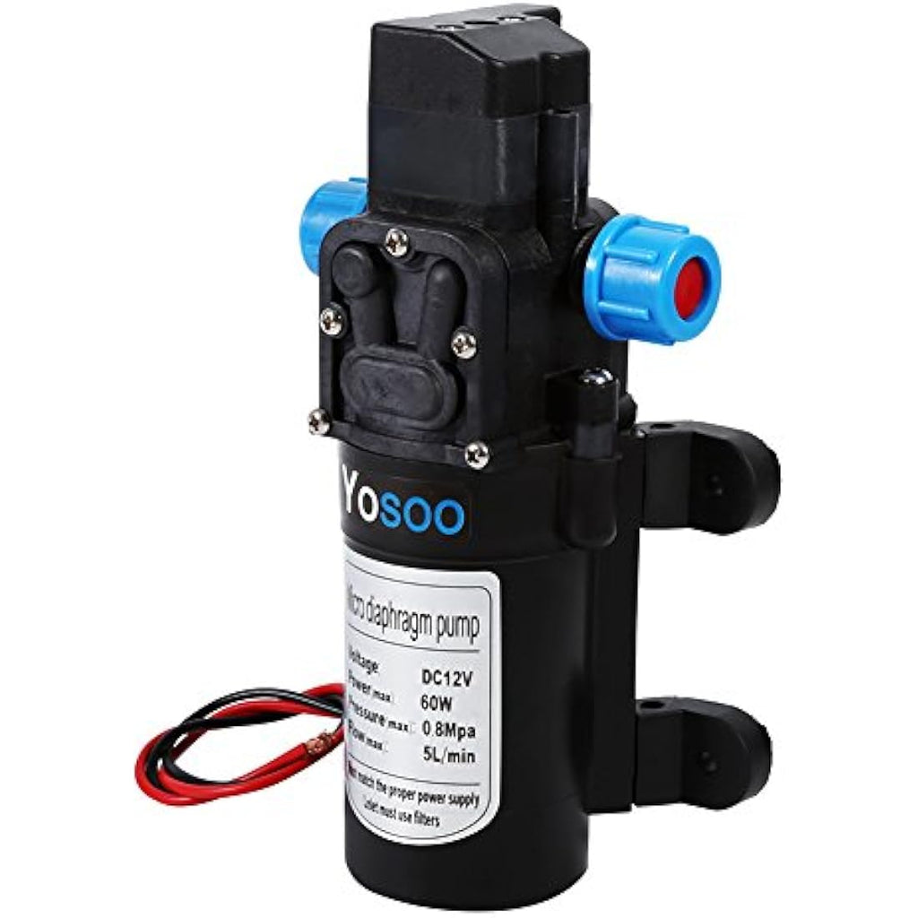 12V 60W Diaphragm Water Pump - High Pressure 115PSI