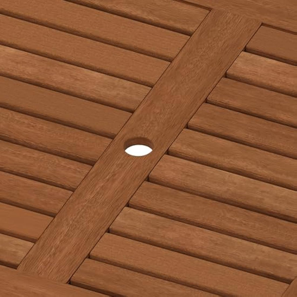 Furinno Bermuda Square Outdoor Dining Table - Meranti Wood Teak Oil