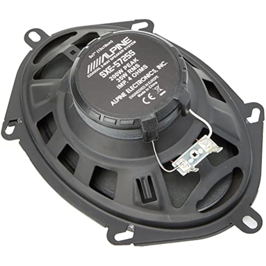 Alpine SXE-5725S 5x7 Zoll 2-Wege Koaxial Lautsprecher (200W), Schwarz