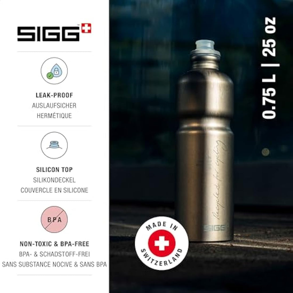 Sigg Move MyPlanet Aluminium Bike Water Bottle – Smoked Pearl – 0.75L