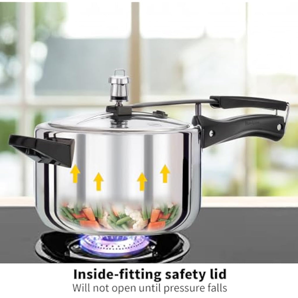 Hawkins Stainless Steel Pressure Cooker – 4 Litre Silver Pot