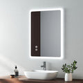 EMKE LED Bathroom Mirror with Bluetooth, Shaver Socket & Demister - 450x600mm