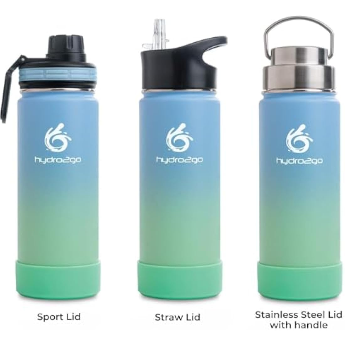 hydro2go Insulated Stainless Steel Water Bottle - 530ml Lagoon