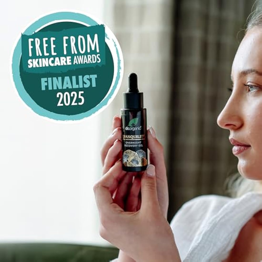 Dr Organic Overnight Recovery Oil - Rosehip & Sandalwood Night Serum 30ml