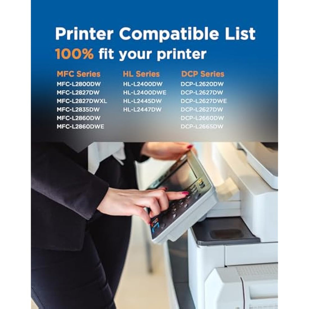 Timink TN2510XL High-Yield Black Toner for Brother HL-L2400DWE (2-Pack)