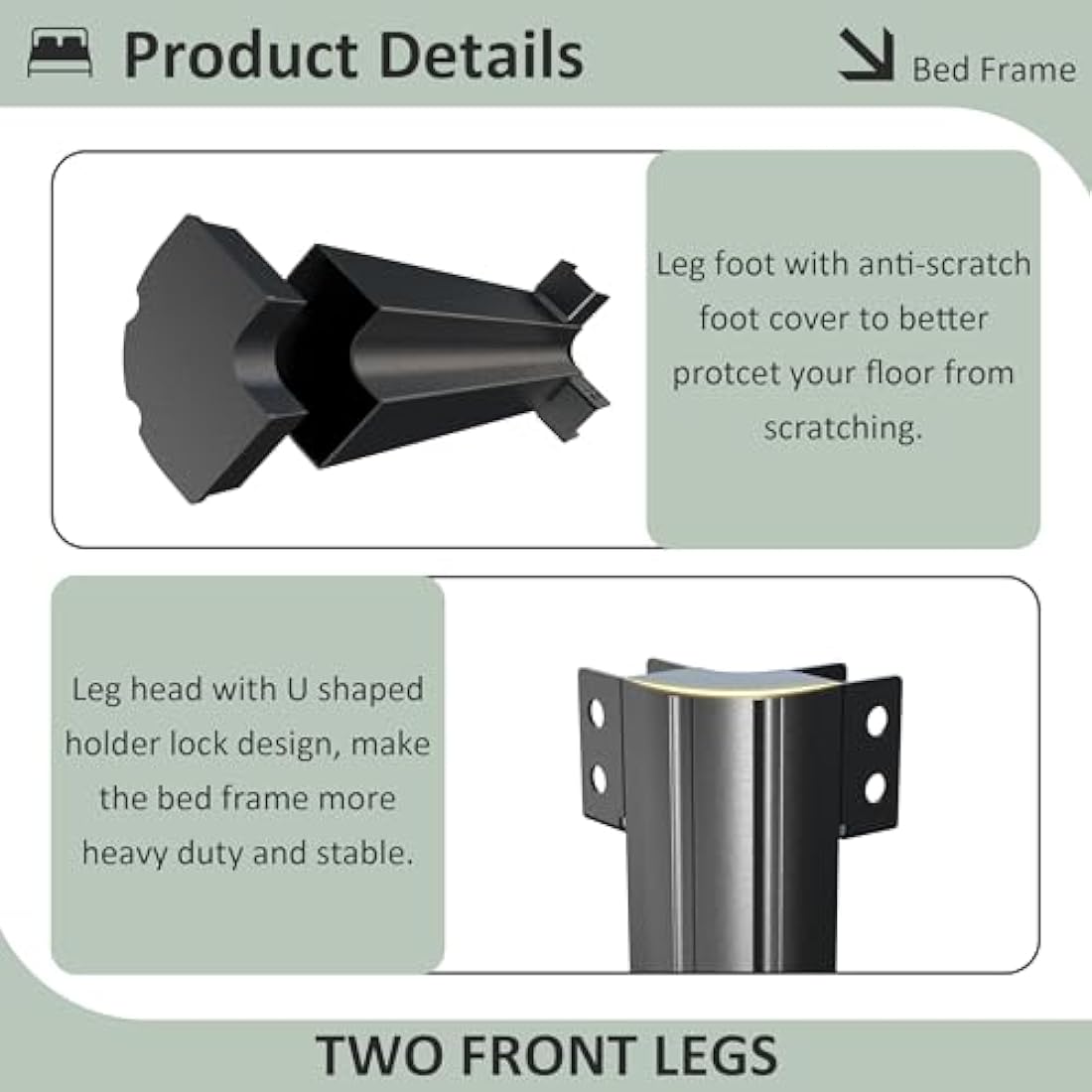 Lutown Small Double 4ft Metal Bed Frame – Heavy Duty & Noise Free