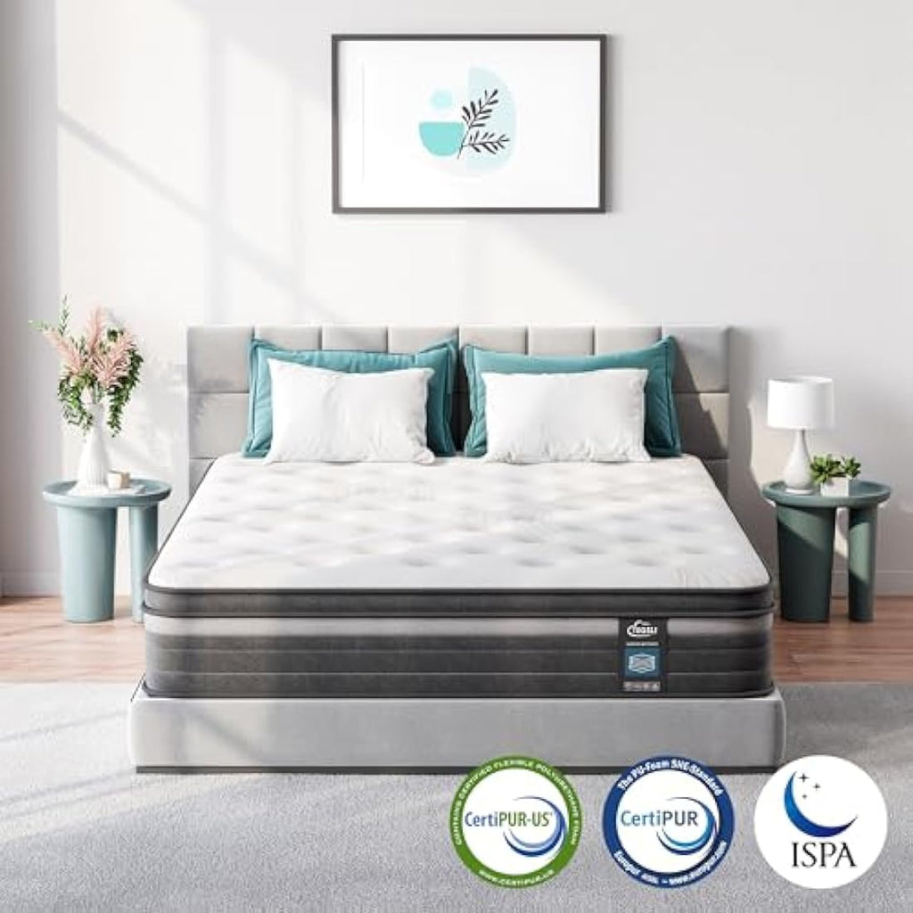 TeQsli Single Hybrid Mattress – Gel Memory Foam & Pocket Sprung