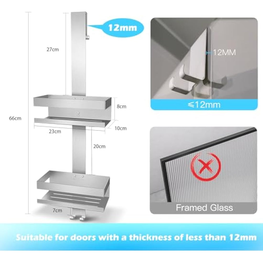 Hanging Shower Caddy | SUS304 Stainless Steel Over Door Shelf
