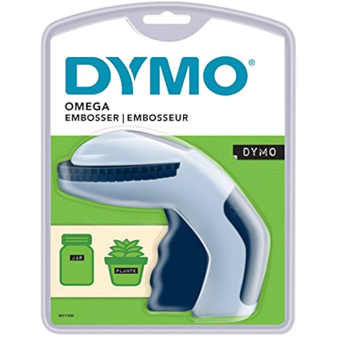 Dymo Omega Home Embossing Label Maker – Manual Labeler, Grey/Navy