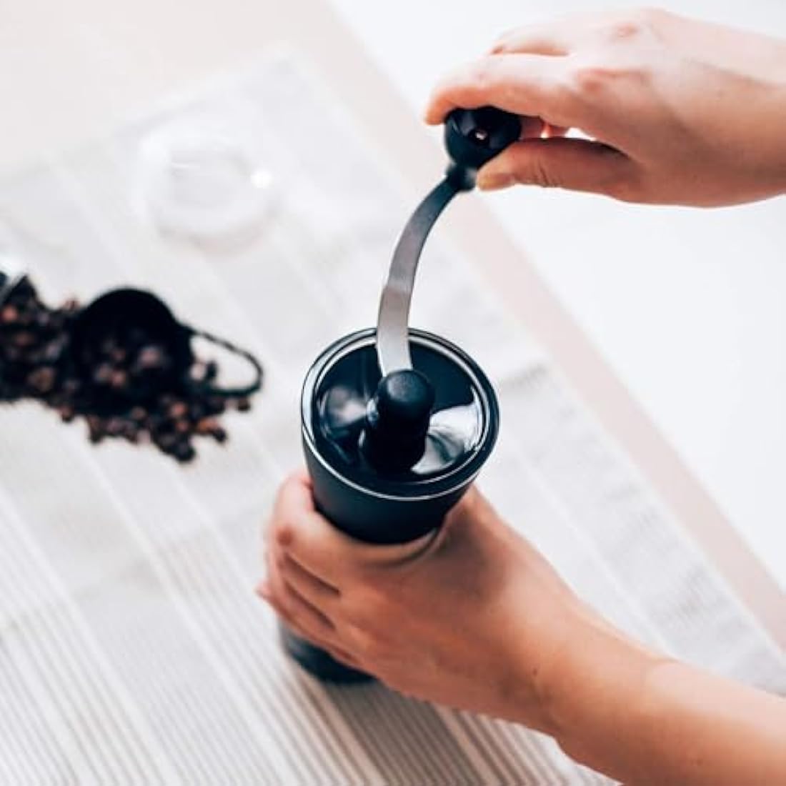 Hario Mini Mill Plus Hand Coffee Grinder | Ceramic Burrs & Portable
