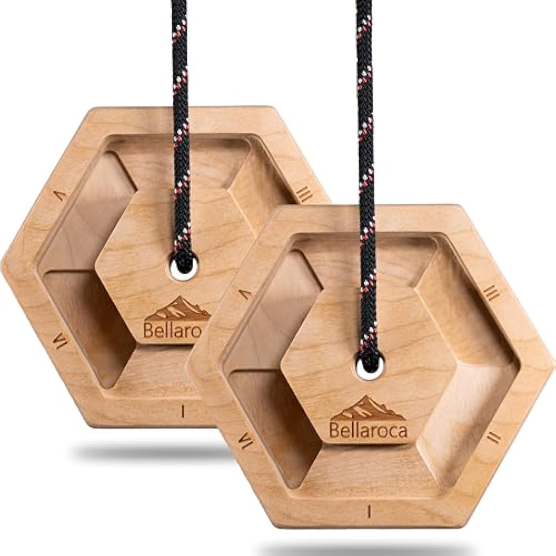 Bellaroca Portable Wooden Climbing Hangboard for Finger Strength
