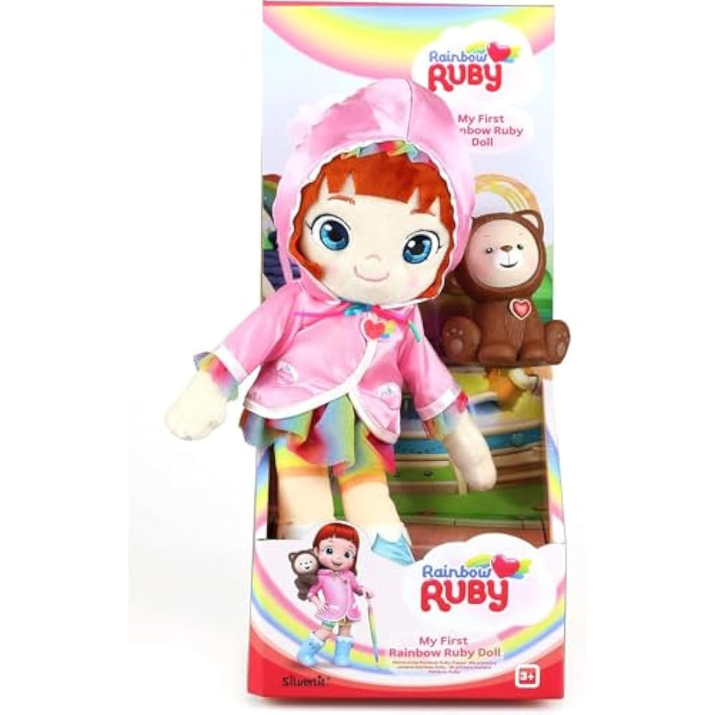 Rainbow Ruby My First Doll – Soft Fabric Plush with Choco Figure