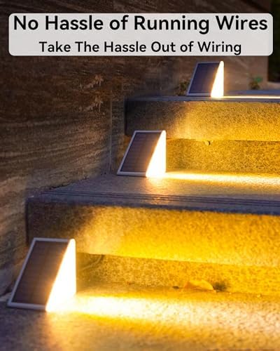 Asteria Solar Step Lights – 8 Pack IP67 Waterproof 13 LED Warm White