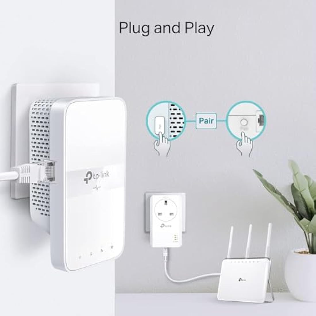TP-Link AV1000 Powerline WiFi Extender Kit – AC1200 Gigabit Ethernet