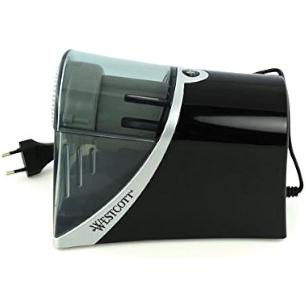 Westcott iPoint Axis Electric Pencil Sharpener - 6 Openings, Grey/Black