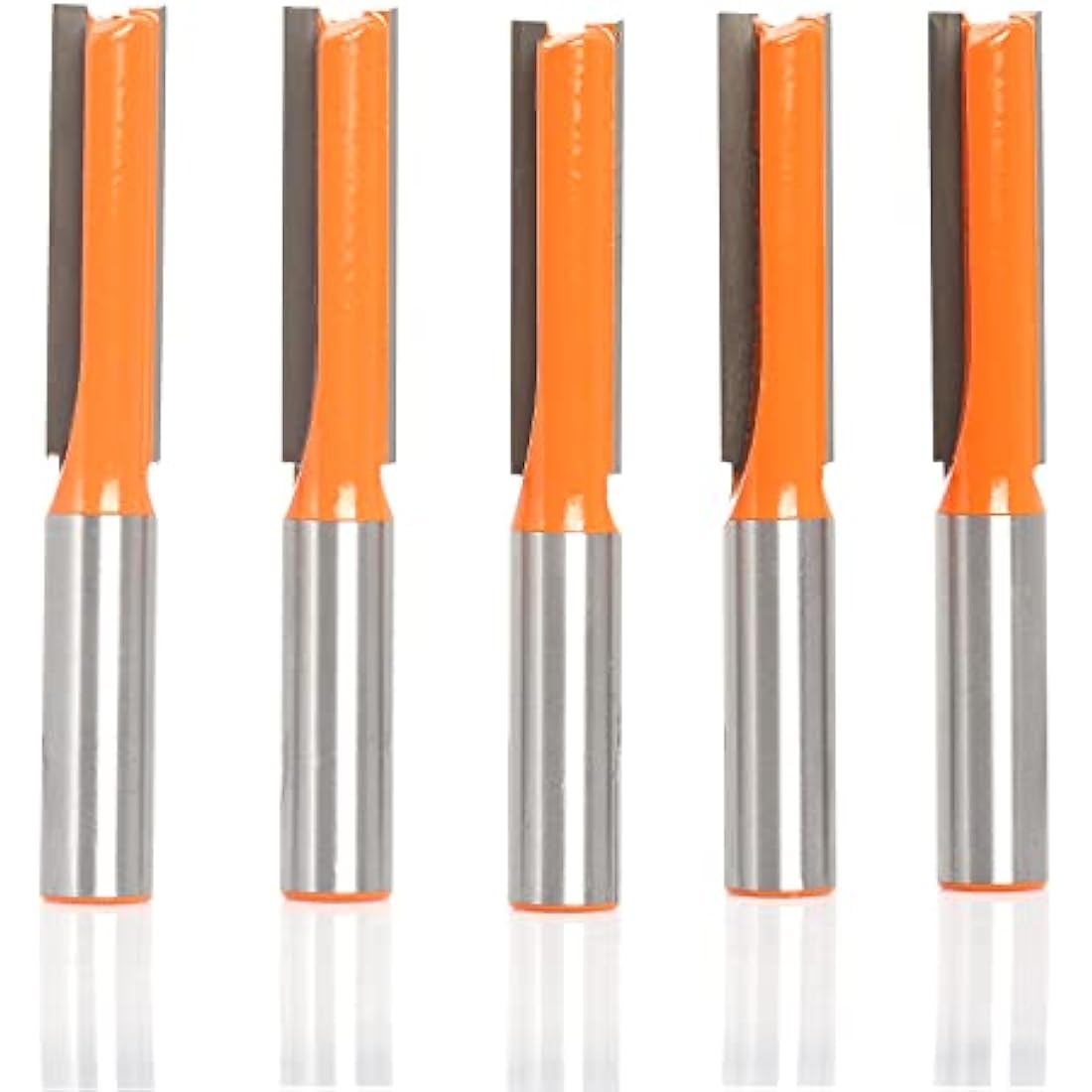 Sinoprotools 5pc Straight Router Bit Set | 1/2" Shank Carbide Cutters