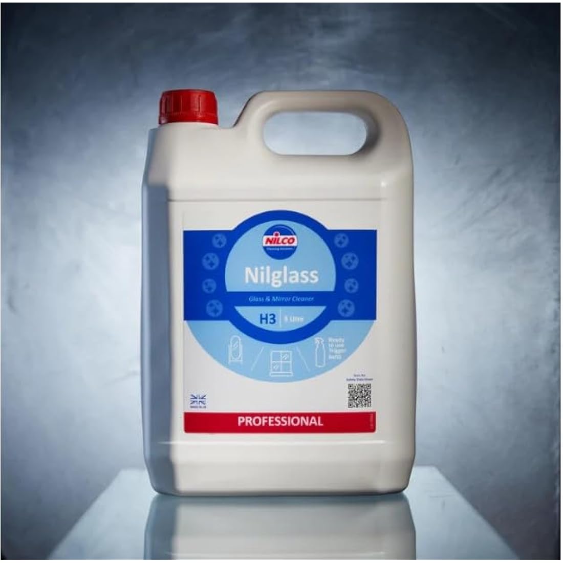 Nilco Nilglass H3 Professional Glass & Mirror Cleaner - 5L Bulk Refill