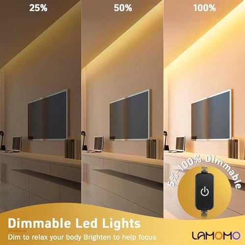 Lamomo 20M Warm White LED Neon Rope Light – Dimmable IP65 Waterproof 24V