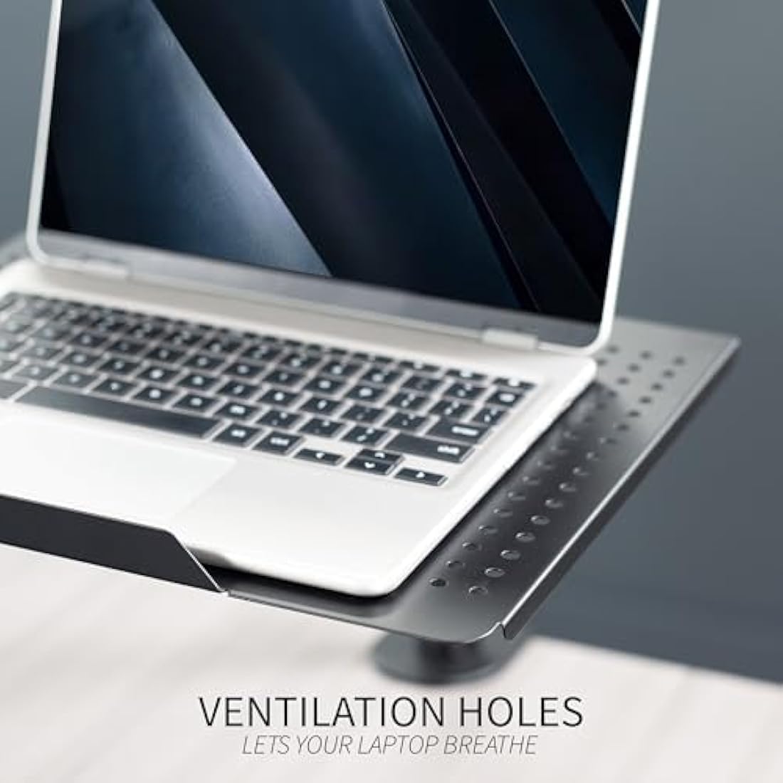 VIVO Single Laptop Desk Mount Stand | Adjustable C-Clamp Arm for 17" Laptops