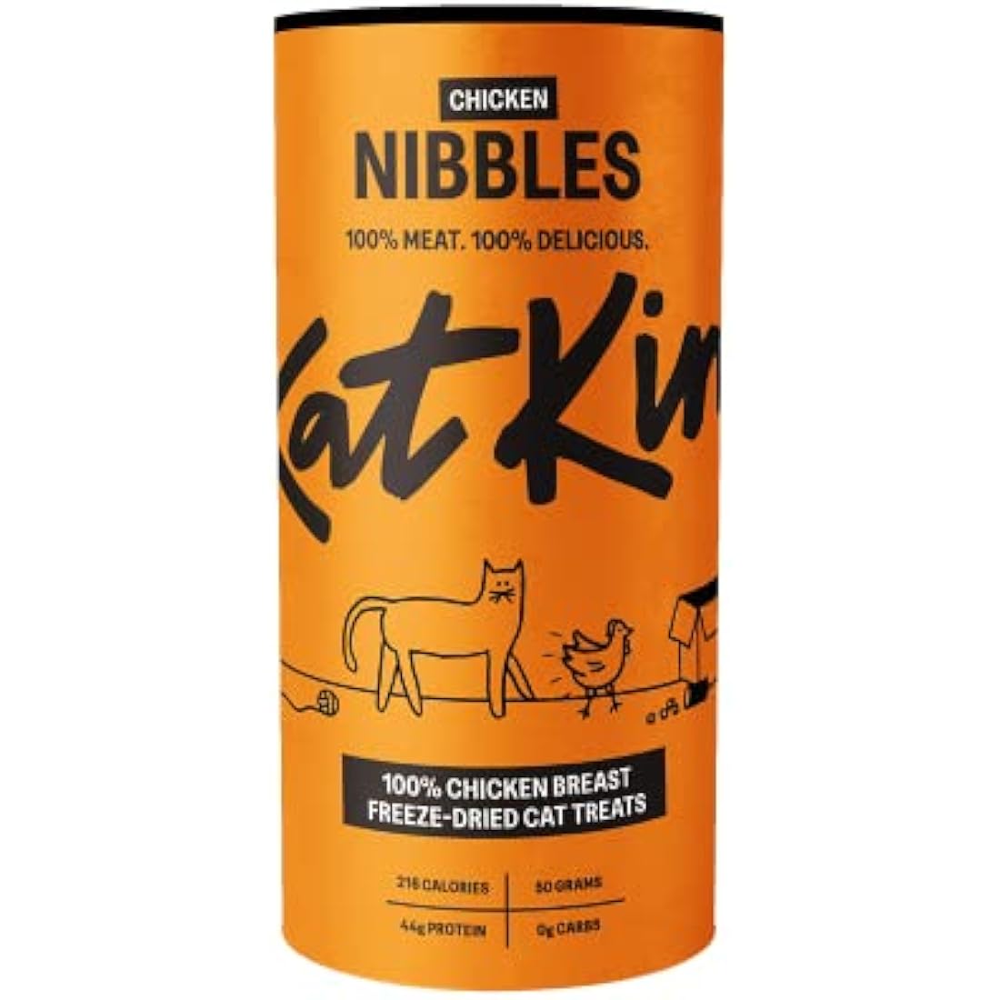 KatKin Freeze-Dried Chicken Breast Cat Treats - 100% Natural (4x50g)