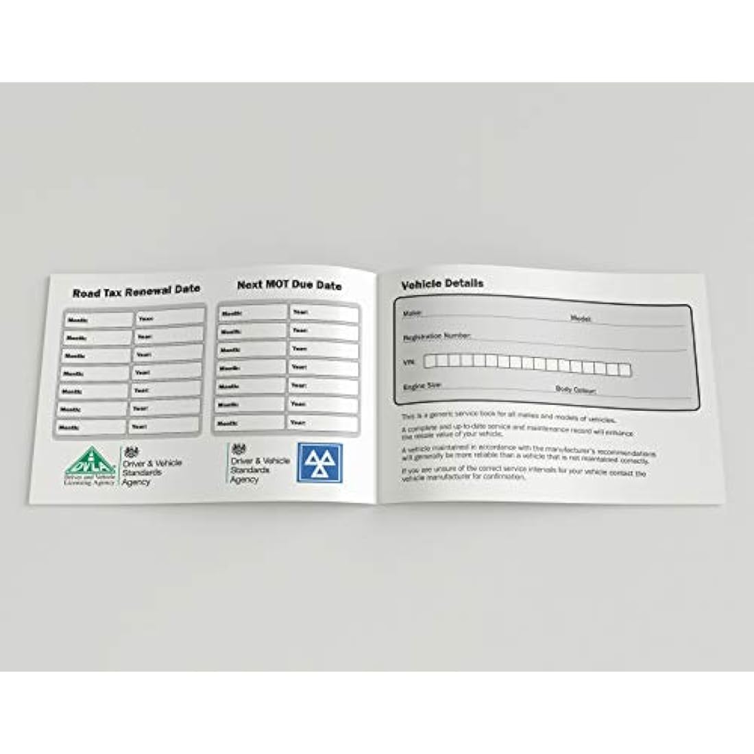 Jolof Store Vehicle Service History Book - Car & Van Record Log - 5 Pack