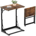 MOXYOY C-Shaped Side Table – Foldable Laptop Desk with Sturdy Steel Frame