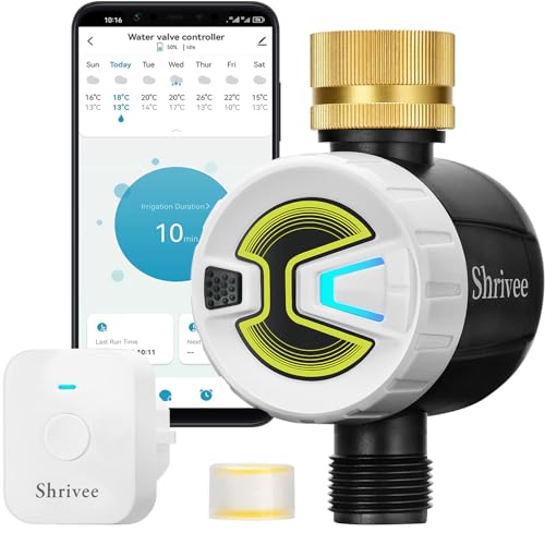 Shrivee WiFi Smart Water Timer – Automatic Irrigation with Brass Inlet