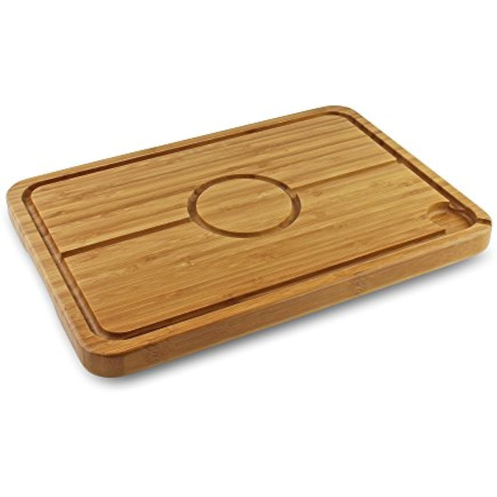 Jolof Store Spiked Bamboo Meat Carving Board with Juice Grooves, 40x28cm