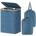 Lifewit 120L Laundry Basket with Lid | Foldable Bamboo Handle Hamper
