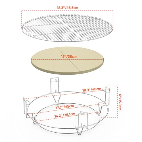 Onlyfire GCG-8552 Cooking System for Large Big Green Egg & Kamado Joe