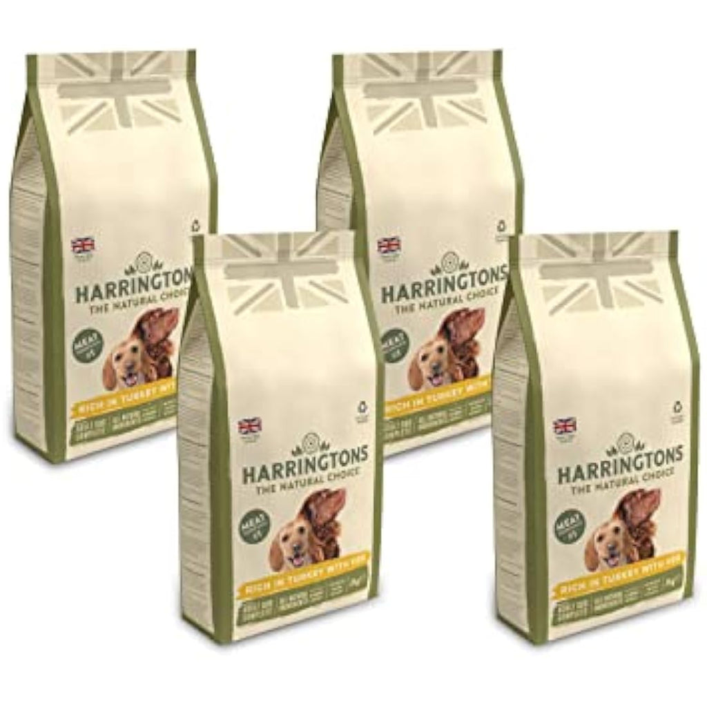 Harringtons Turkey & Rice Dry Dog Food - Natural Adult Kibble 4x2kg