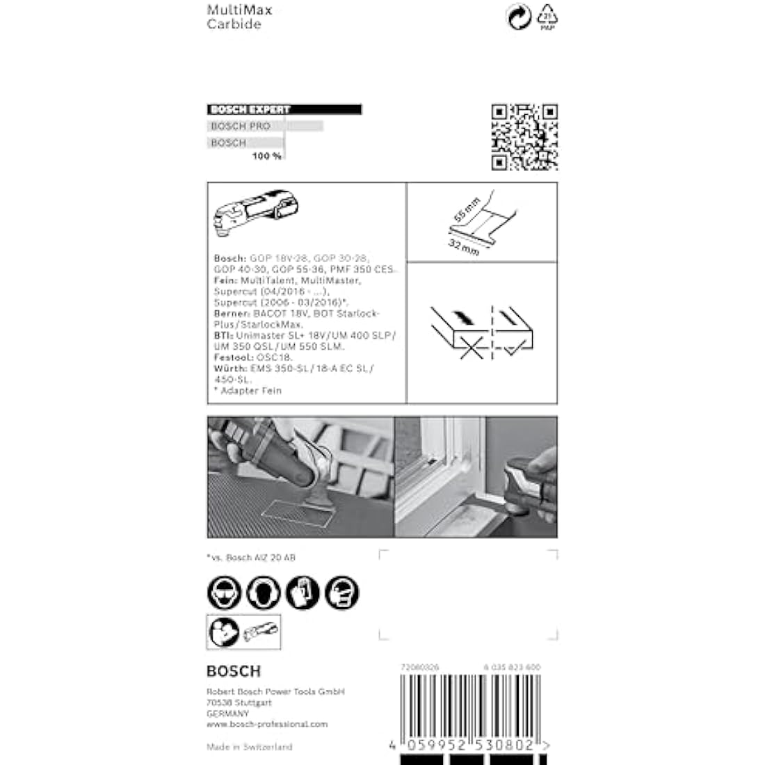 Bosch EXPERT MultiMax PAIZ 32 APIT Carbide Plunge Cut Blade | 32mm